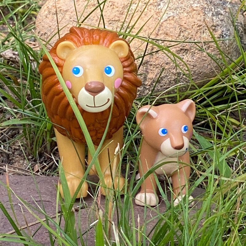 HABA Little Friends Lion Cub - Chunky Plastic Zoo Animal Toy Figure (2" Tall), 3 of 7