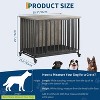 39" Rolling Dog Crate Furniture with Removable Tray, Heavy Duty Wooden Pet Kennel on Wheels, Indoor Decorative End Table for Small to Large Dogs - 2 of 4