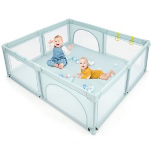 Infans Extra Large Baby Playpen Safety Baby Play Yard w/50 Ocean Balls & 4 Handles - 1 of 4