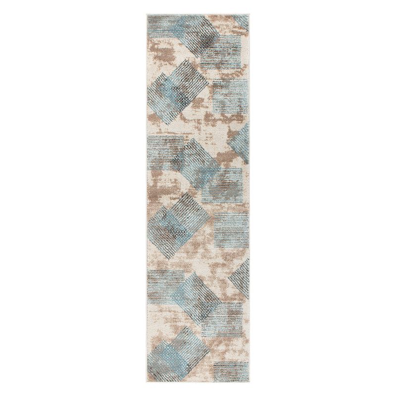 World Rug Gallery Contemporary Distressed Geometric Area Rug, 1 of 11
