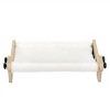 LAOTIES Cat Window Perch for Indoor Cats,No Drill Wooden Hammock Bed with Plush Cushion,Adjustable Legs - 2 of 4