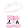 Hudson Baby Girl Headband and Socks Giftset, Paris, One Size - 4 of 4
