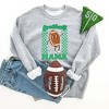 Simply Sage Market Women's Graphic Sweatshirt Checkered Football Mama - 2 of 2