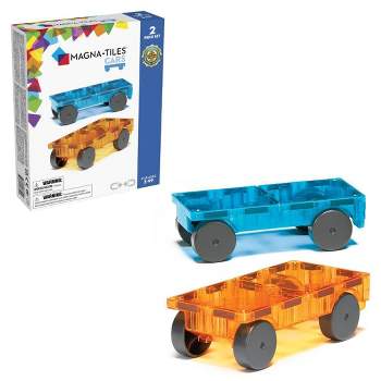 MAGNA-TILES Cars 2pc Expansion Set: Blue & Orange