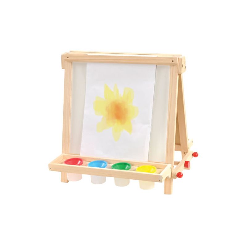 Kaplan Early Learning Wooden Tabletop Easel with Paint Pots, 2 of 4