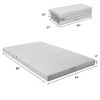 Costway 4'' Full XL Size Foam Folding Mattress Sofa Bed Guests Floor Mat Carrying Handles - 2 of 4