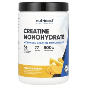 Nutricost Performance, Creatine Monohydrate, Pineapple Mango, 1.1 lb (500 g) - 1 of 2