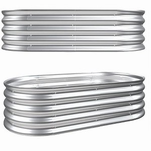 XINGHANZHENXUAN 2Pcs Raised Garden Bed, Galvanized Planter Raised Garden Beds for Vegetables, Flowers, Herbs, Heavy Duty - 1 of 4