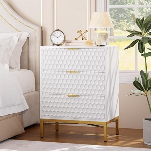 Nasitip 3 Drawer Dresser for Bedroom, Nightstand with Wide Top, Chest of Drawers for Closet with Deep Drawers, for Living Room, Hallway - 1 of 4