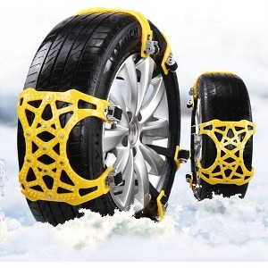 Zone Tech Car Snow Chains - All Season Anti-Skid Car, SUV, & Pick Up Tire Chains for Emergencies & Road Trip - 1 of 4
