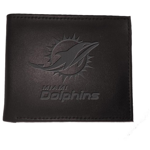 Evergreen Miami Dolphins Bi Fold Leather Wallet