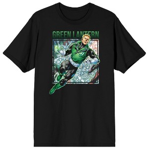 Green Lantern Core Guy Gardner on Black Ground Adult Crew Neck Short Sleeve T-shirt - 1 of 4
