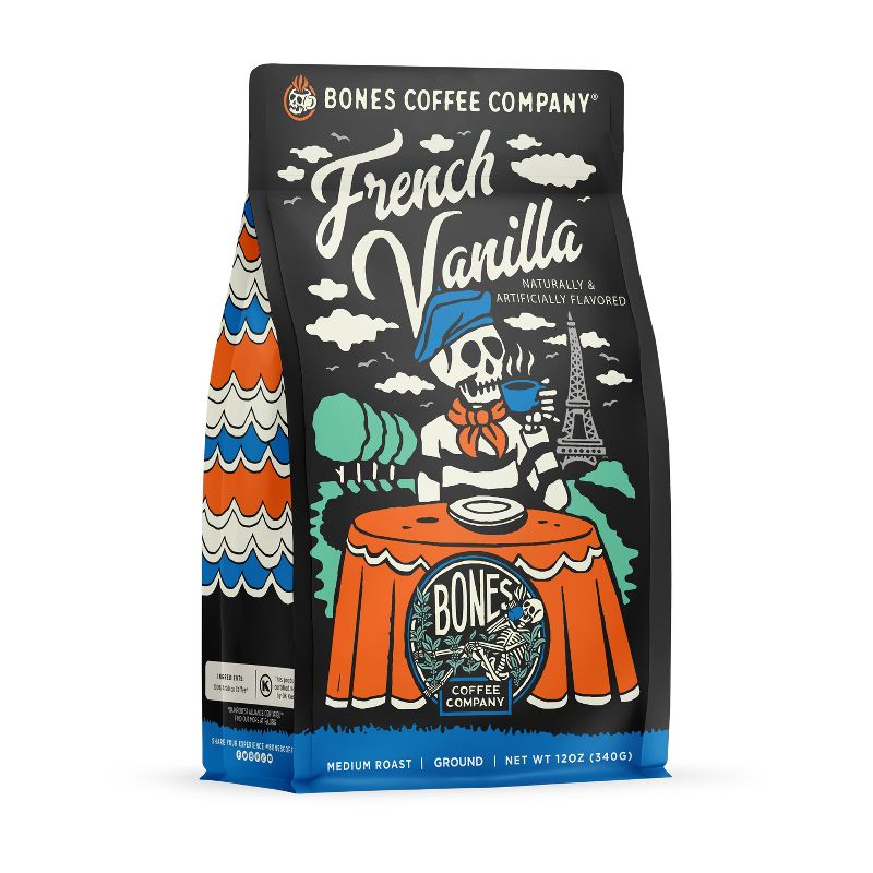 Bones Coffee Company French Vanilla 12 oz(Ground), 1 of 5