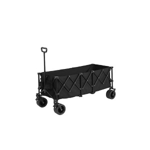 SKRAN Foldable Extended Heavy Duty 300L Folding Utility Cart with 220lbs Weight Capacity with Big All-Terrain Beach Wheels & Drink Holders - 1 of 4