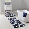 SEVOBAL Bathroom Rugs Bath Mat Rug Home Decor Carpet Shower Mat Home Decor Double Pattern for Shower Room Bathroom Home, Navy, 60"*24"*1.25" - 2 of 4