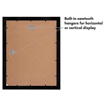Black 11x14 Picture Frame with Shatter-Resistant Glass