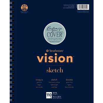 Strathmore Vision Sketch Pad, 9 x 12 Inches, 50 lb, 110 Sheets