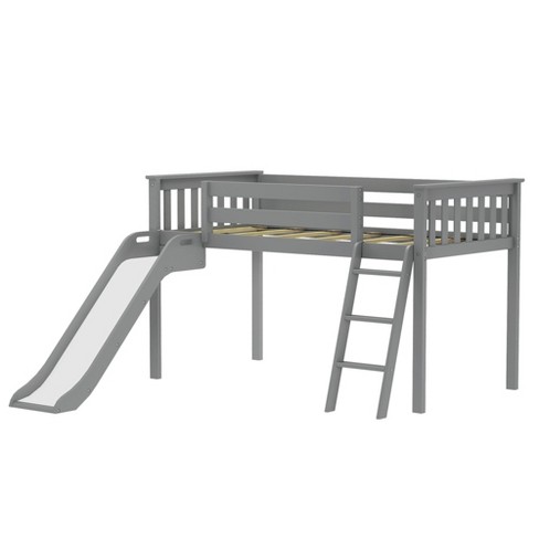 Max & Lily Fundamental Twin Platform Bed Frame - Solid Pine, Walnut Finish, No Box Spring Needed