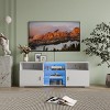 NicBex TV Stands for 50 inch TV, Entertainment Center with 2 Open Shelves and Led Lights,TV Console for Living Room, Bedroom, Home,White - 2 of 4