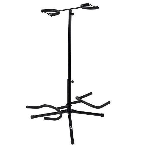 Monoprice Double Guitar Stand, Height Adjustable, Holds Two Guitar, Guitar Rack, Ideal For both Electric and Acoustic Guitars - Stage Right Series - image 1 of 4