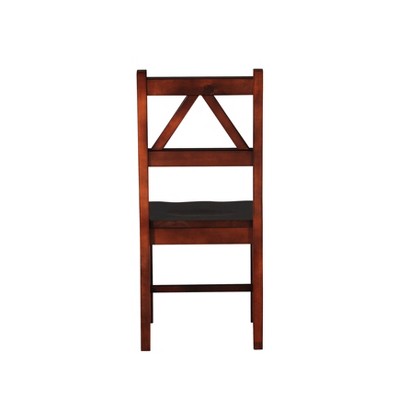 Antique Tobacco Brown Solid Wood Dining Chair