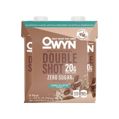 OWYN Double Shot Ready to Drink Protein Shake - Vanilla Latte - 44.6 fl oz/4pk
