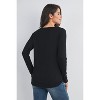 Hello Miz Women's Casual Long Sleeve Scoop Neck Maternity Nursing Top - 3 of 4