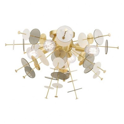 Livex Lighting Circulo 4 - Light Flush Mount in  Satin Brass