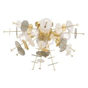 Livex Lighting Circulo 4 - Light Flush Mount in  Satin Brass - 1 of 1