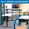 L Shaped Standing Desk - Large Electric Corner Standing Desk, Height Adjustable L Standing Desk, Black Frame, White Tabletop - 4 of 4