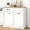 Whizmax Trash Can Cabinet , Hidden Trash Can Cabinet,white or Rattan - 2 of 4