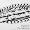 Aoibox White Embroidered Shower Curtain, Boho Farmhouse Floral Decorative Waterproof Rustic Style Water Resistant Bathroom Fabric for Spa Hotel - 4 of 4