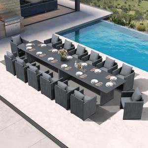 PURPLE LEAF Patio Dining Furniture Set Modern Outdoor Furniture Set Aluminum Dining Table and Chairs - 1 of 4