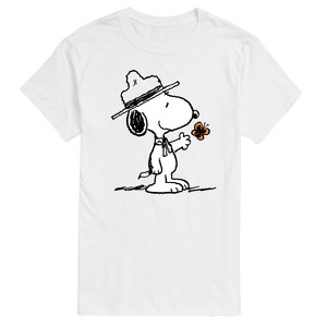 Men's - Peanuts - Ranger Snoopy And Butterfly Short Sleeve Graphic T-Shirt - 1 of 4