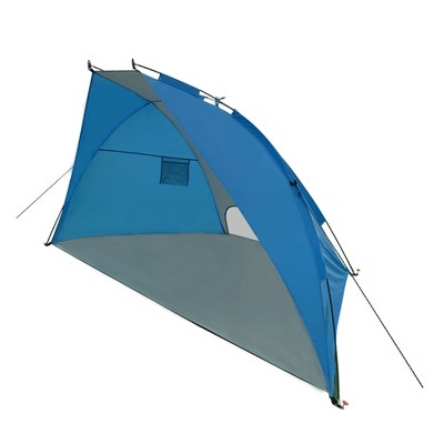 Blue Polyester 2-Person Summer Beach Tent with Carry Bag