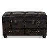 Callum Distressed Faux Leather Storage Ottoman with Lift-Up Lid & Drawers - Baxton Studio - 3 of 4