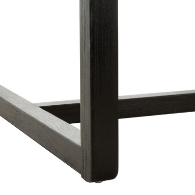 Black and Natural Wood Cane Accent Arm Chair