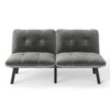 SKRAN Convertible Folding Sofa Bed, Velvet Futon Couch, Small Loveseat Sofa With Adjustable Backrest For Living Room, Apartment, Dorm, Office - 4 of 4