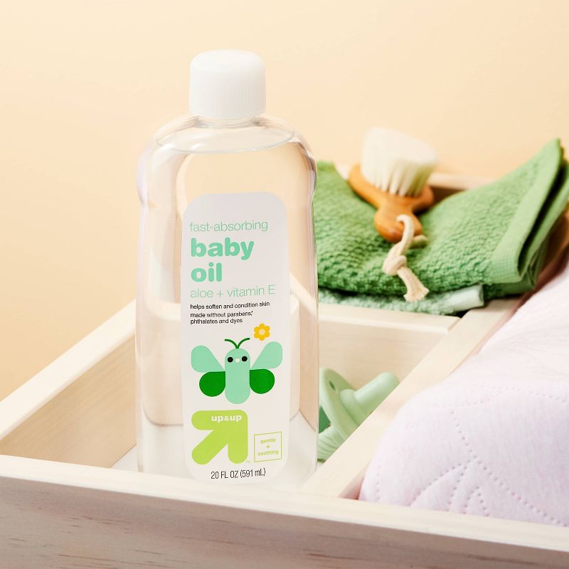 Baby Oil - Aloe Vitamin E - 20oz - up &#38; up&#8482;, 3 of 5