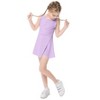 Girls Silt Tennis Dress with Built-in Shorts Girls Athletic Dress Sleeveless A Line Tennis Dress Pleated Girls Golf Dress - 3 of 4