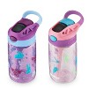 Contigo 14oz 2pk Plastic Cleanable Kids' Water Bottles Purple/pink : Target