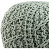 Livabliss Malmo 14"H x 20"W x 20"D Texture Mint Pouf - 3 of 4