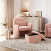 Yaheetech Modern Barrel Shaped Chair with Footrest Storage for Living Room, Bedroom - 2 of 4