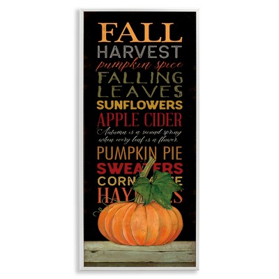 Stupell Industries Fall Harvest Autumn Seasonal, 10" x 24"
