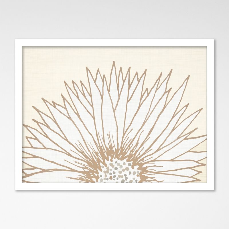 Americanflat Botanical Wall Art Room Decor - Simple Sunflower Neutral by Modern Tropical, 1 of 7
