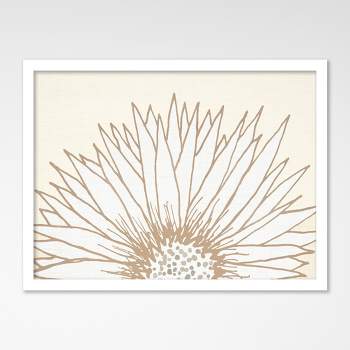 Americanflat Botanical Wall Art Room Decor - Simple Sunflower Neutral by Modern Tropical
