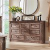 Sincido 8 Drawers Dresser for Bedroom, Farmhouse 61" Wide Tall Dressers w/Roman Column - 2 of 4