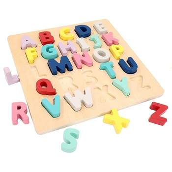 Leo & Friends Wooden Chunky Alphabet Puzzle for Toddlers