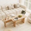 Tangkula Modular Coffee Table Set of 2 L Shaped Center Tables for Home Office Apartment Natural - 3 of 4