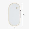 U Brands 8"x16" Metal Frame Oval Dry Erase Board Gold - 4 of 4